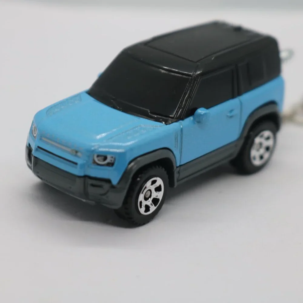 Matchbox 2020 Land Rover Defender truck customized into keychain 1/64 scale